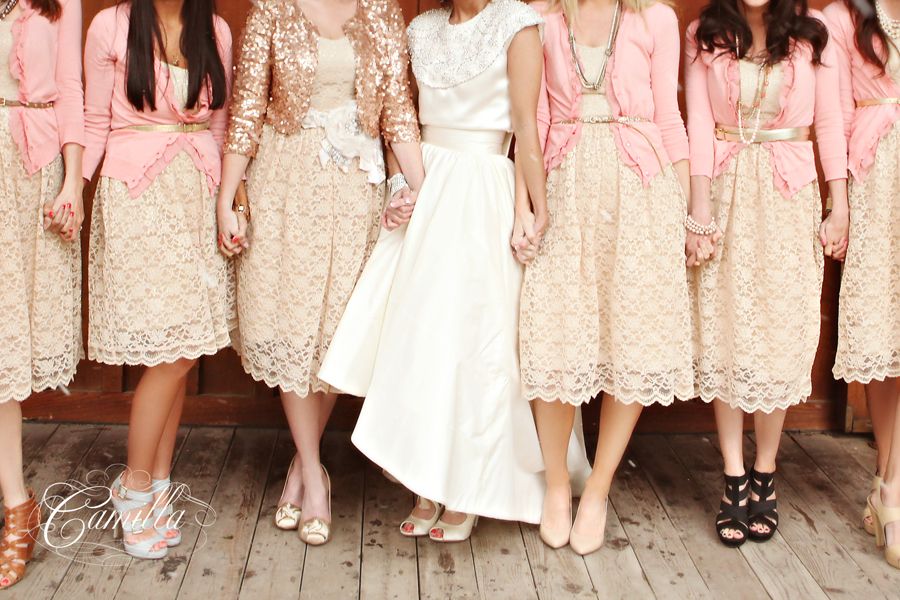 lace bridesmaids
