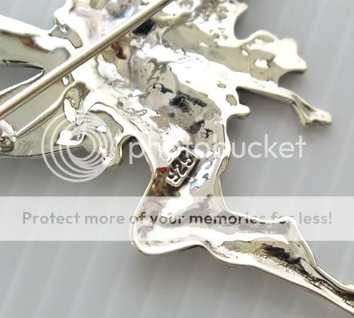 AUTHENTIC 925 STERLING SILVER SERAPHIM ANGEL PIN BROOCH  